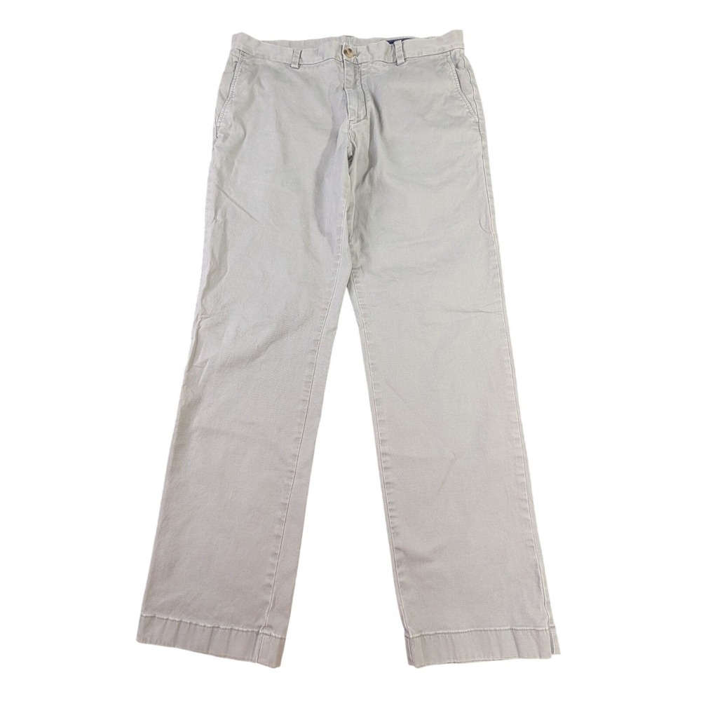 Vineyard Vines Breaker Pant Mens 36x32 Gray Chino Casual Preppy Beach Resort